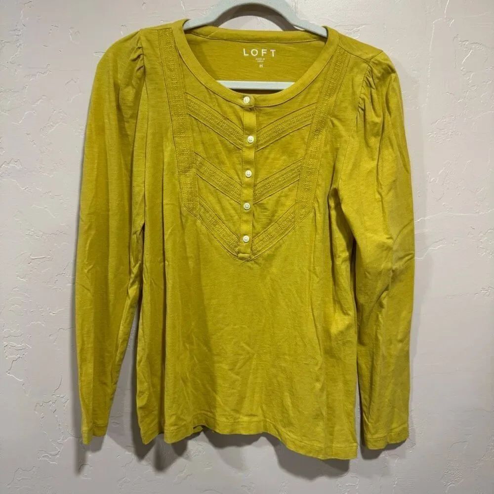 Loft long-sleeve T-shirt in yellow